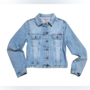 Vintage Y2K Euro Onix Denim Jacket Size M